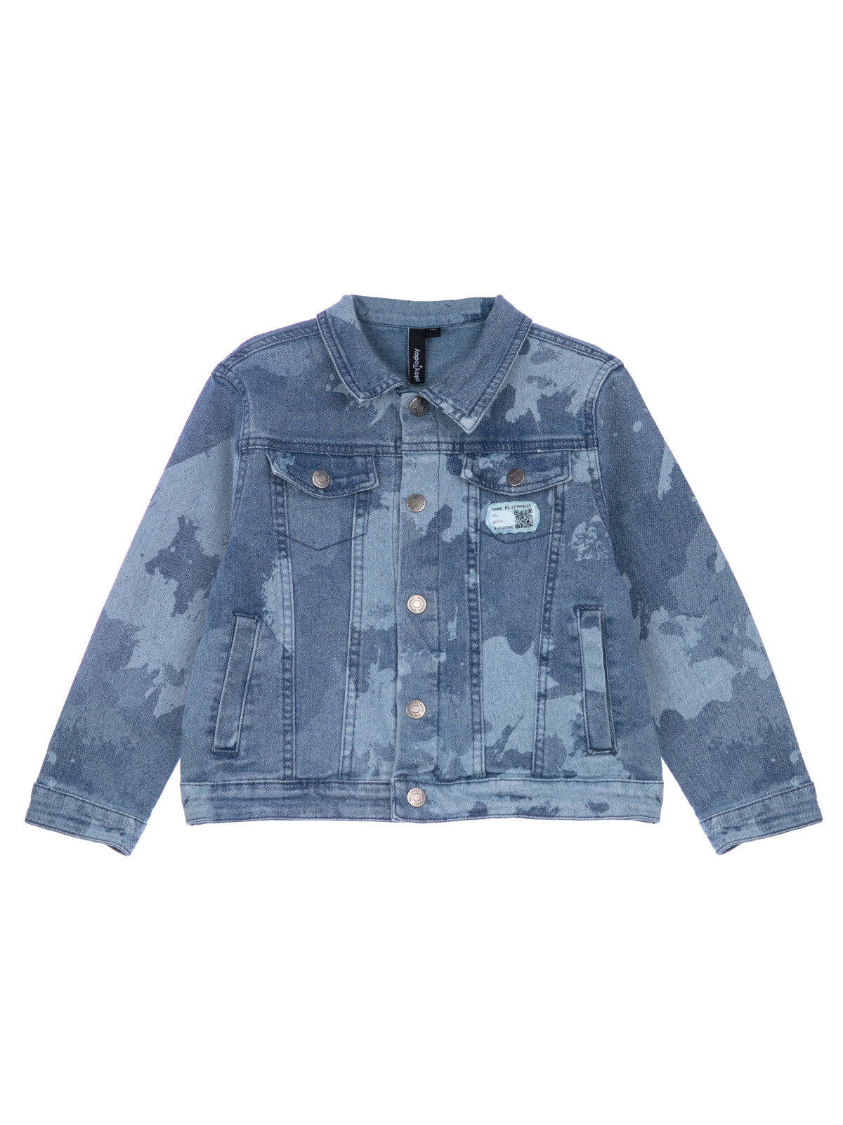 

Куртка джинсовая детская PlayToday Kids 12312312, джинсовый, цветной, 122, Синий, 12312312