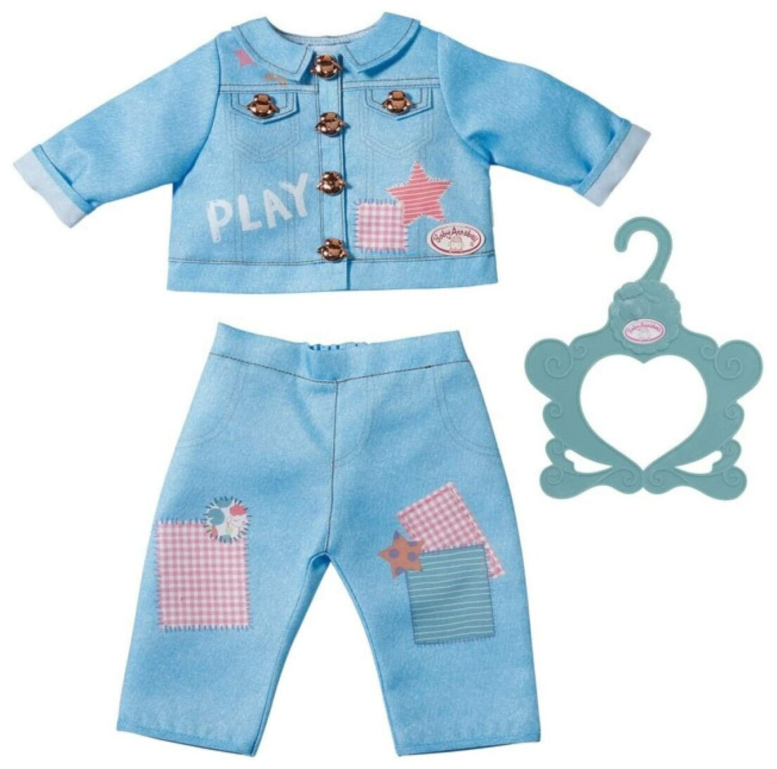 Одежда для куклы Baby Annabell Zapf Creation Одежда для мальчика, 43 см, 703-069 shantou одежда для куклы 45 см боди и шапочка yale baby синяя blc59
