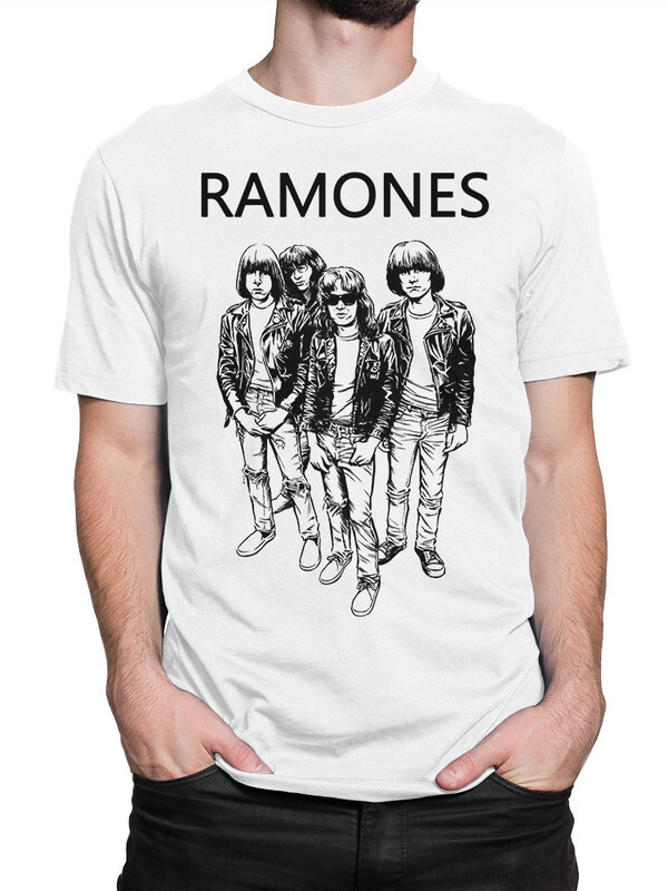 фото Футболка мужская design heroes группа ramones белая xs