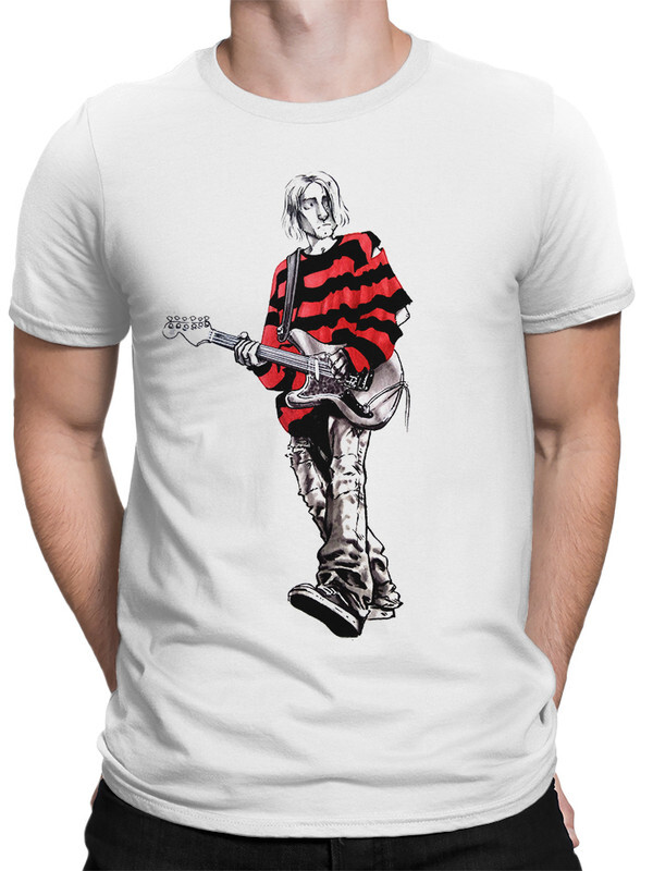 фото Футболка мужская design heroes курт кобейн - nirvana белая 2xl