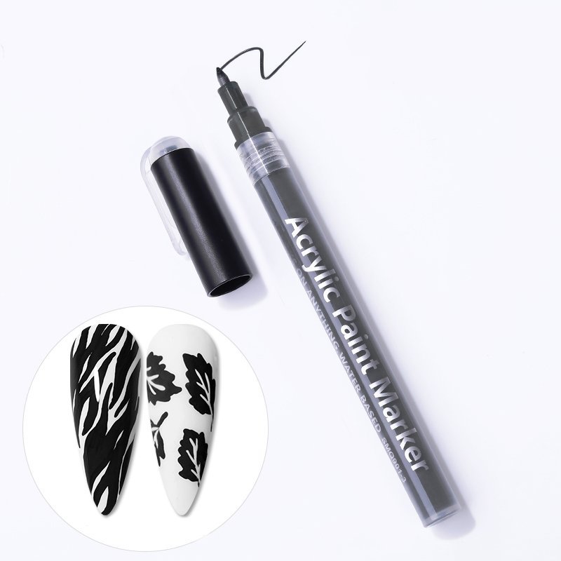 Маркер Born Pretty для ногтей Nail Art pen 54320-01 черный 1 шт линии и узоры