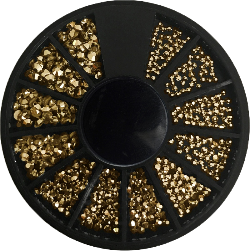 Стразы стекло Bluesky АФН Gold SS3-10 в карусели 240 шт бисер стекло 6 0 тёмно лазурный 15 гр