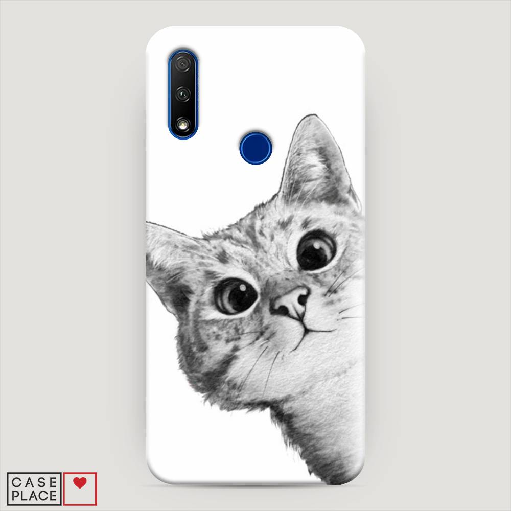 

Чехол Awog "Кот рисунок черно-белый" для Honor 9X, 69920-1