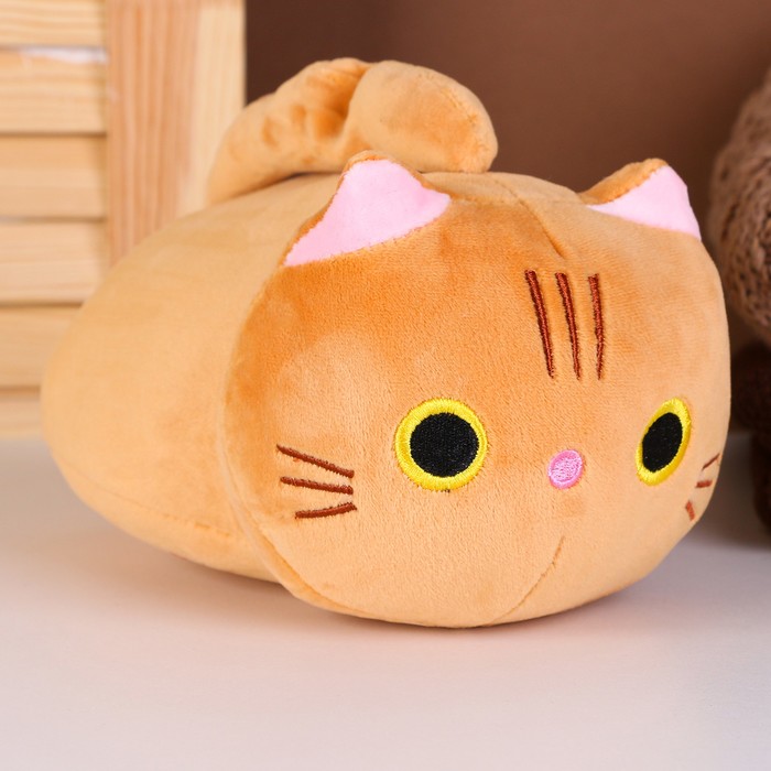 Мягкая игрушка Котёнок, 20 см, бежевый мягкая игрушка hansa котёнок стоящий рыжий 30 см