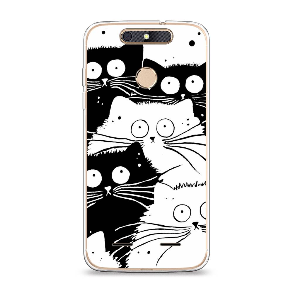 

Чехол Awog на ZTE Blade V8 mini / ЗТЕ Блэйд V8 mini "Коты черно-белые", 131950-2