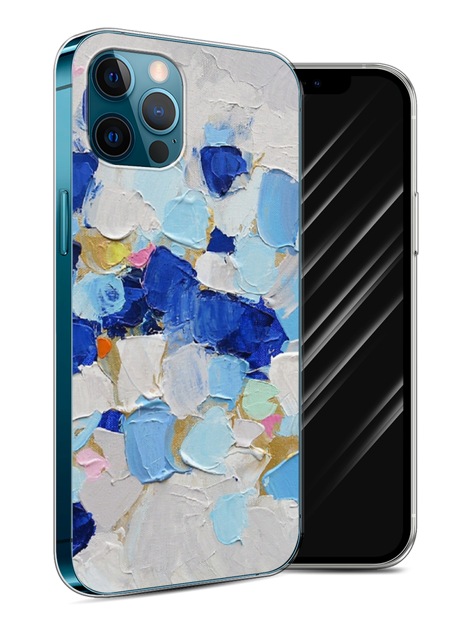 

Чехол Awog на Apple iPhone 12 / Айфон 12 "Холст сине-белый", Разноцветный, 12550-10