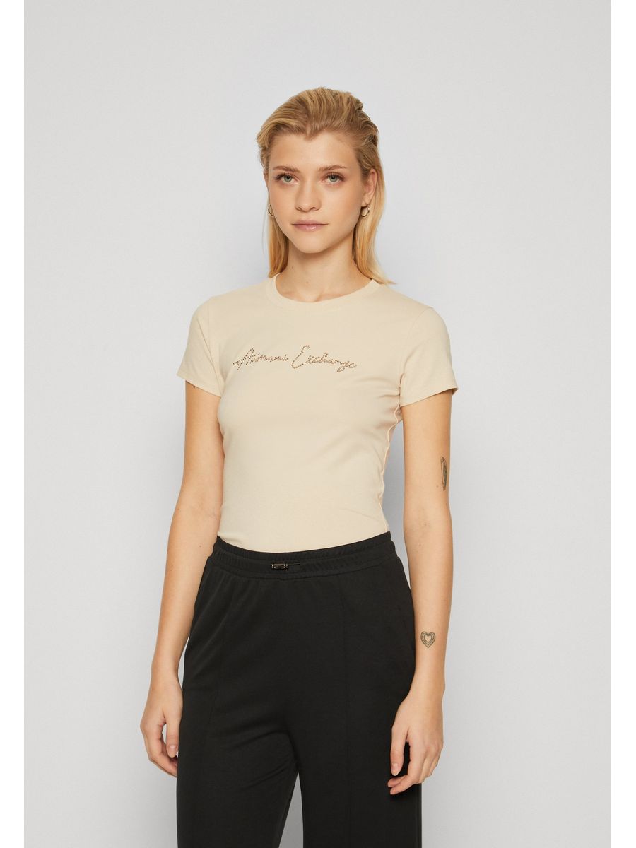 

Футболка женская Armani Exchange ARC21D083 бежевая XL, Бежевый, ARC21D083