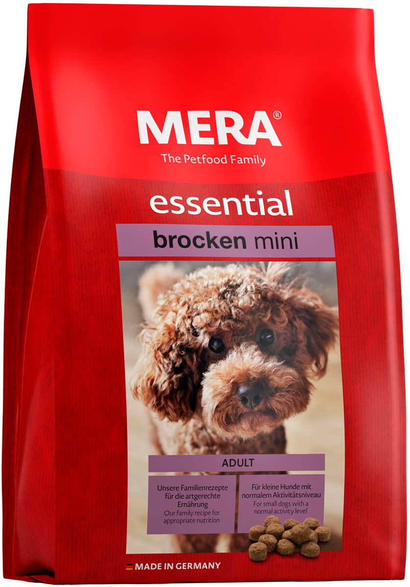 

Сухой корм для собак MERA Essential Brocken Mini , домашняя птица, 4кг, Essential Brocken Mini