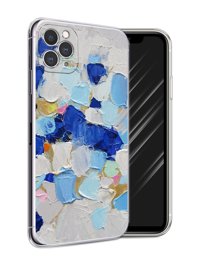 

Чехол Awog на Apple iPhone 11 Pro Max / Айфон 11 Pro Max "Холст сине-белый", Разноцветный, 12250-10