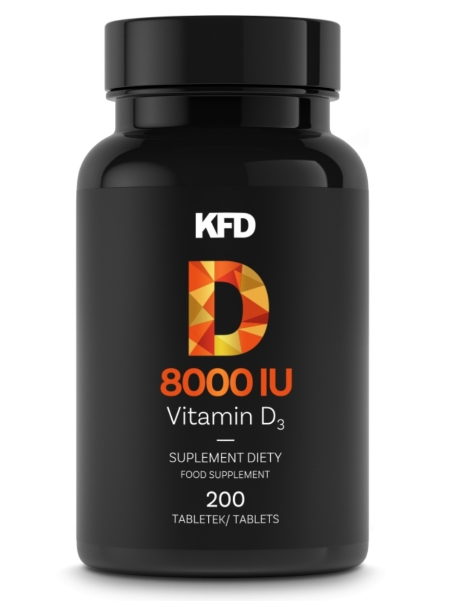 

Витамин D3 KFD Nutrition Vitamin D3 8000 IU 200 таблеток, Vitamin D3 8000 IU