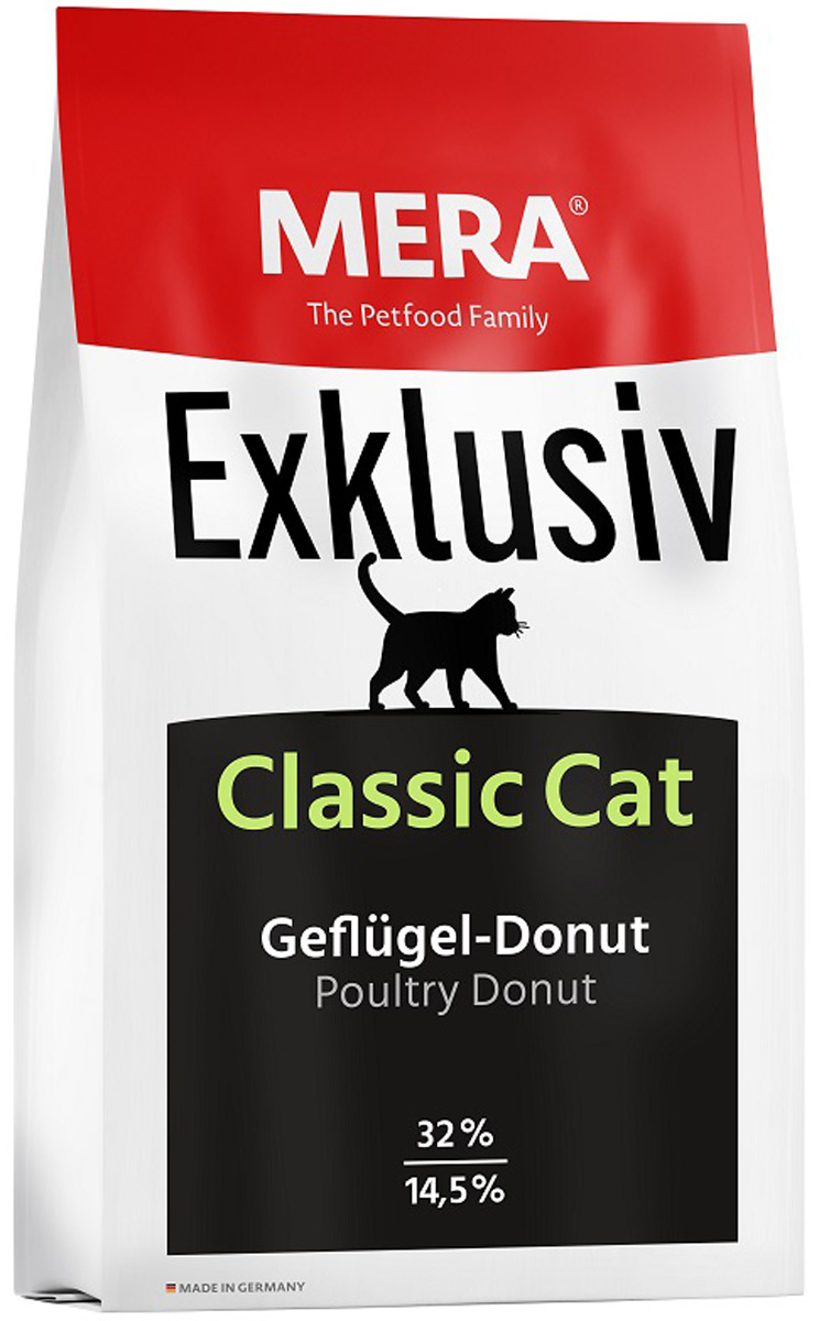 

Сухой корм для кошек MERA EXKLUSIV CLASSIC , домашняя птица, 2кг, EXKLUSIV CLASSIC