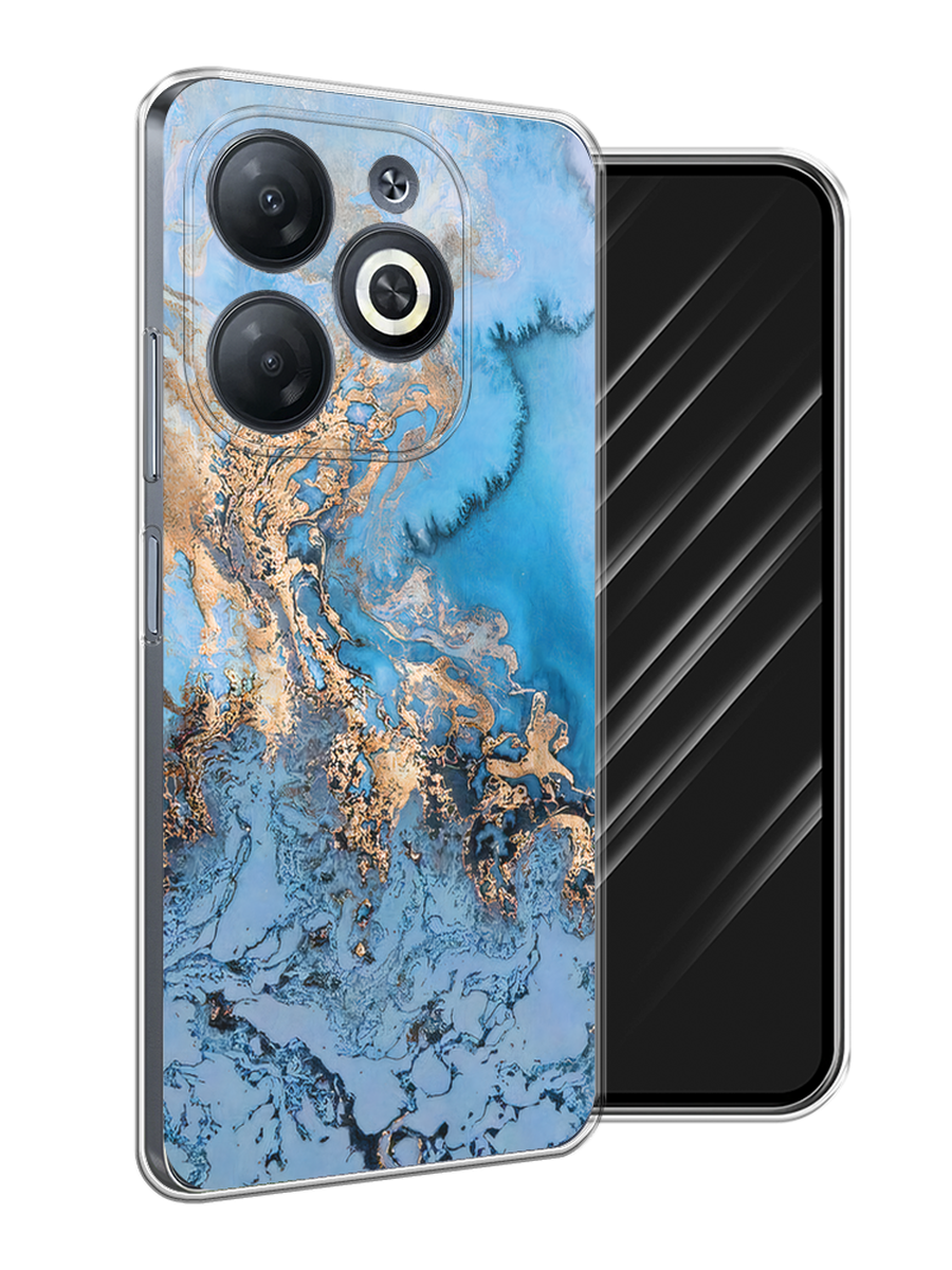 

Чехол Awog на Infinix Smart 8 Plus "Морозная лавина синяя", Серебристый, 3105550-1