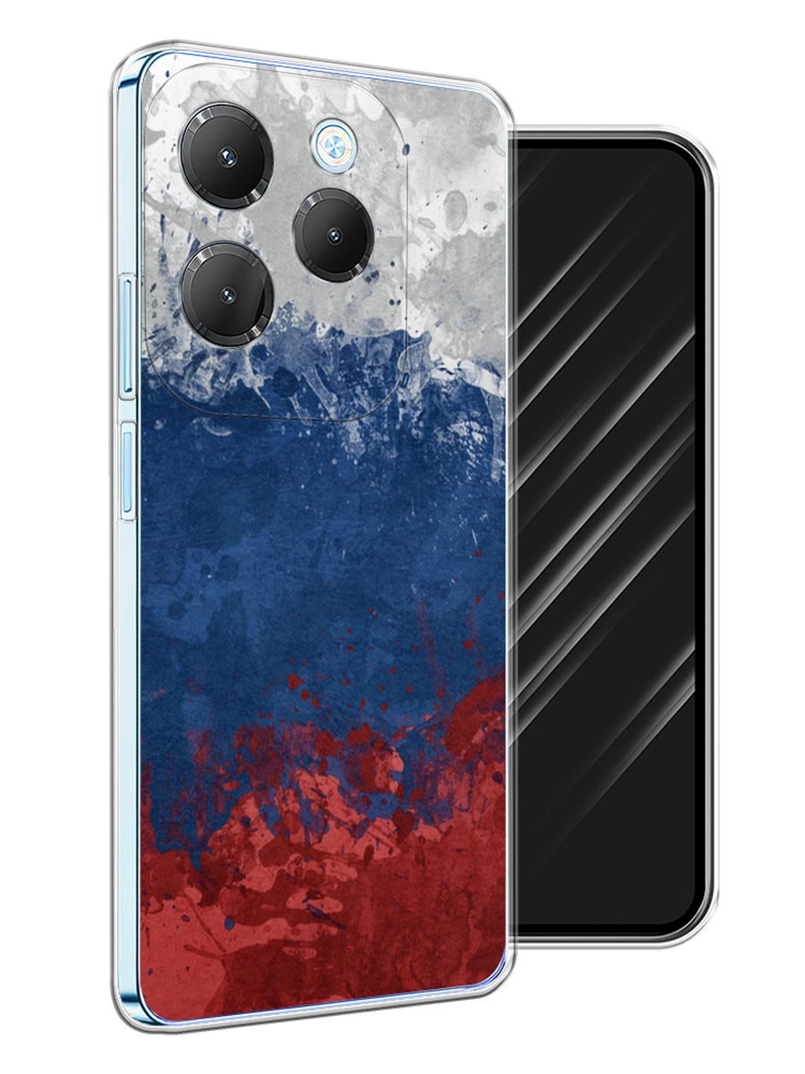 

Чехол Awog на Infinix Hot 40 Pro "Флаг России неровный", Белый;синий;красный, 3105350-1