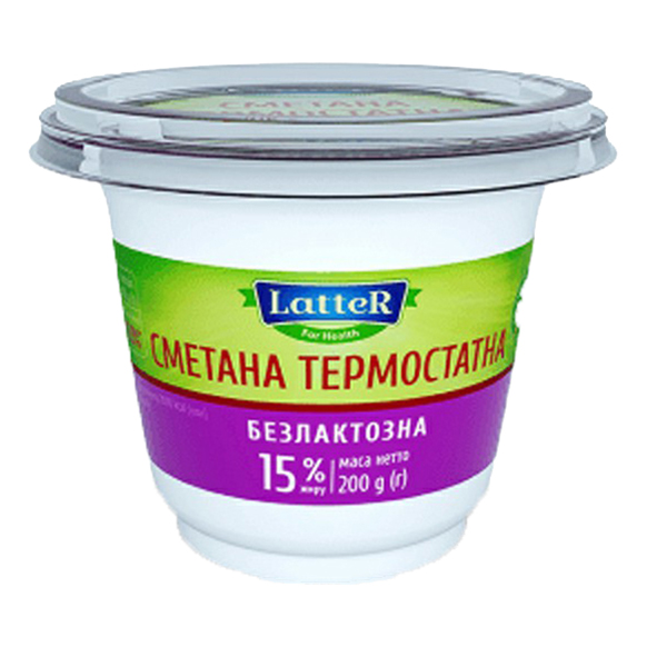 

Сметана термостатная Latter 15% БЗМЖ 200 г