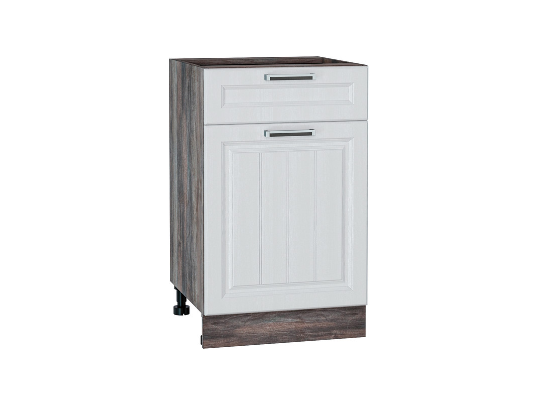 

Напольный шкаф 501 с 1 дверцей и ящиком МС Прага Сурская МДФ Дуб Кальяри/Белое дерево Ф31, Серый;белый, Прага