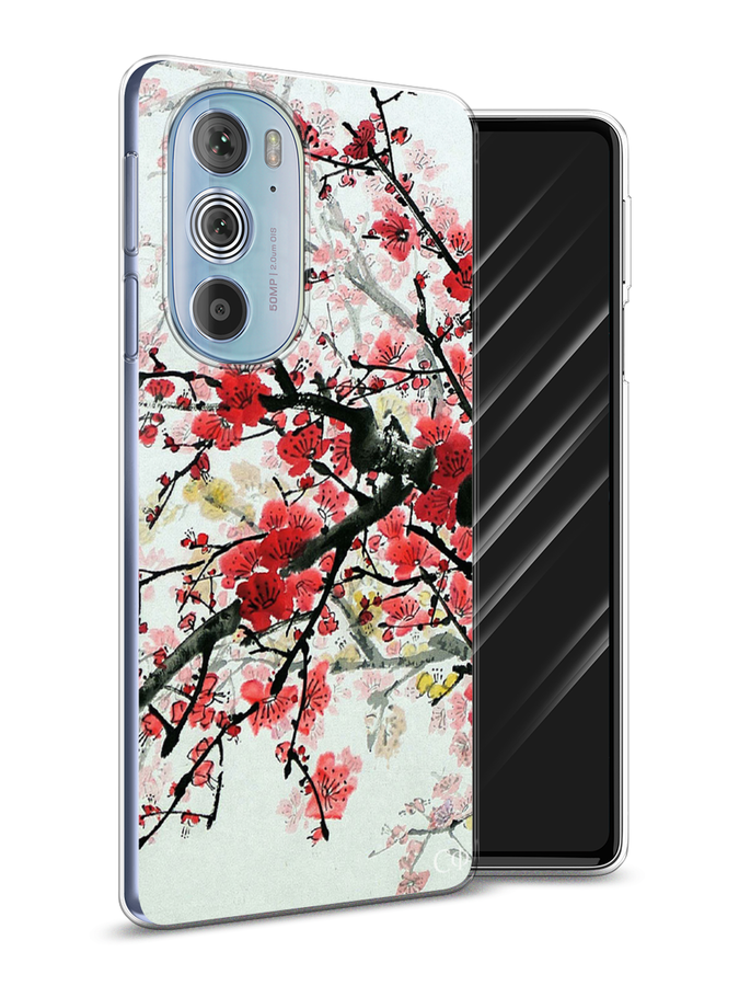 

Чехол Awog на Motorola Edge 30 Pro "Сакура", Разноцветный, 243350-4