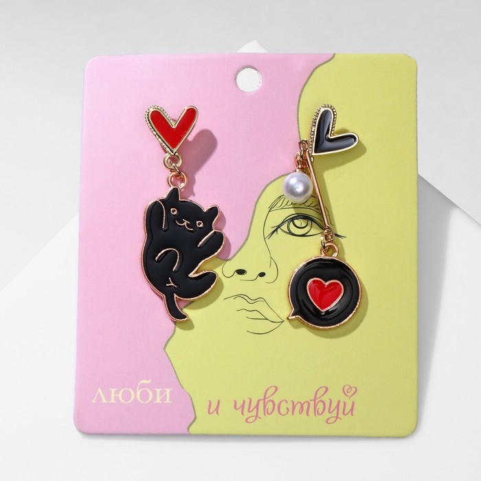 

Серьги подвески из бижутерного сплава NoBrand 7986059, эмаль/пластик, 7986059