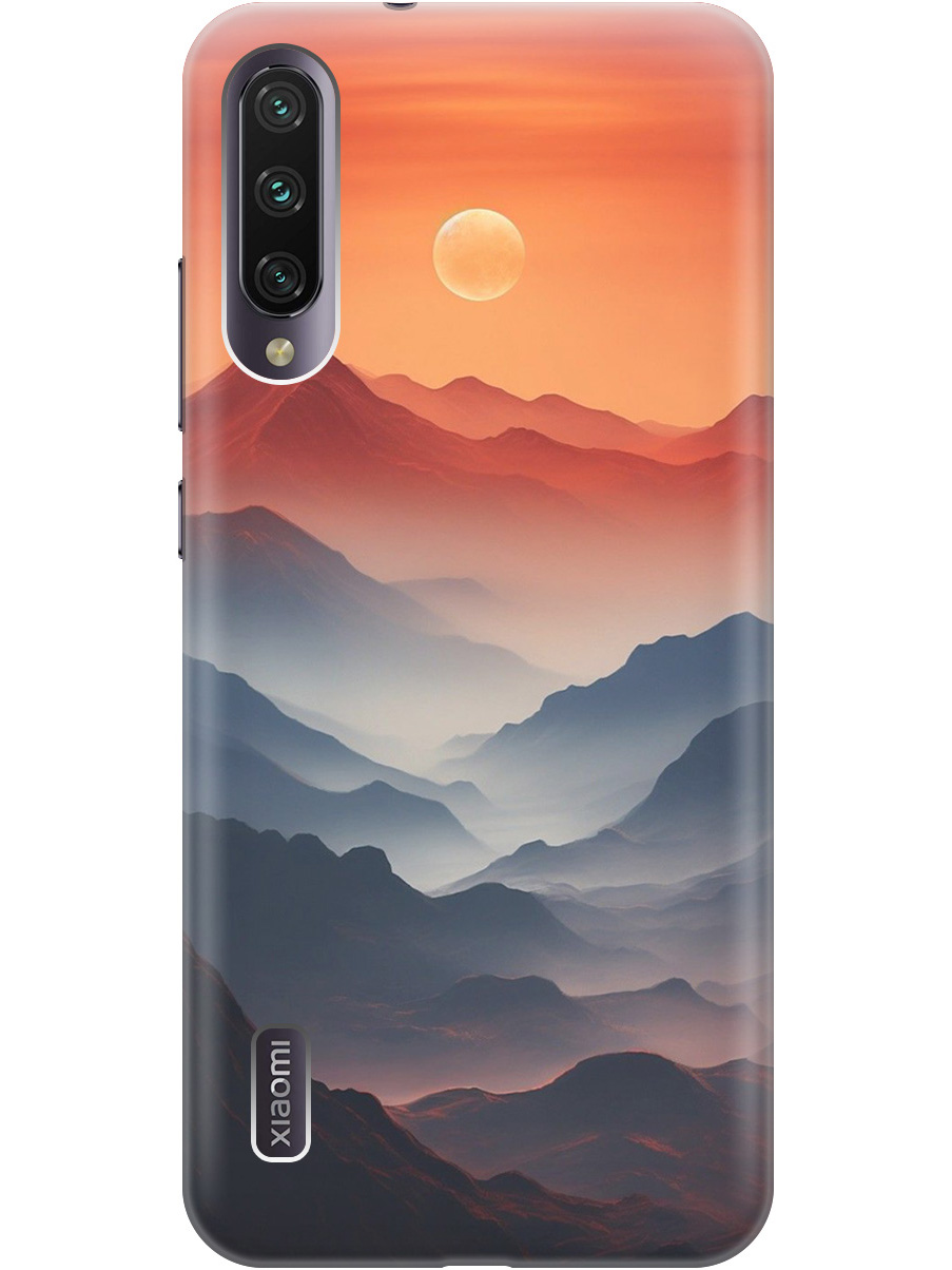 

Силиконовый чехол на Xiaomi Mi A3/CC9e с принтом "Луна над горами", Прозрачный;оранжевый;черный, 721701010