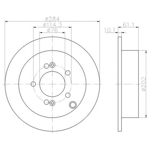 

Тормозной диск задний Hella 8dd355111421