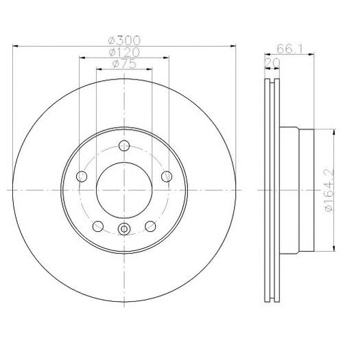 

Тормозной диск HELLA PAGID/BEHR 8DD355111281