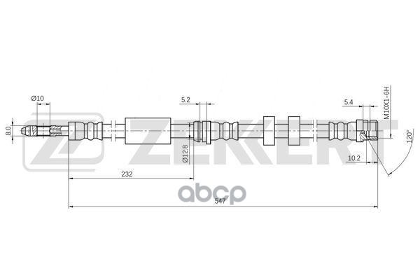 

Шланг Тормозной Передний Skoda Fabia (Nj ) 14- Rapid (Nh ) 12- Vw Polo Iv V 01-