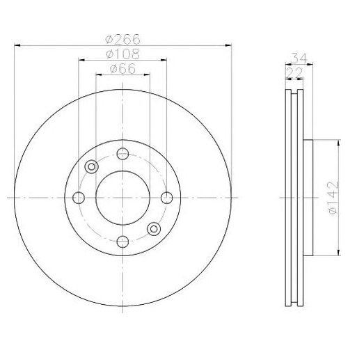

Тормозной диск передний Hella 8dd355108351