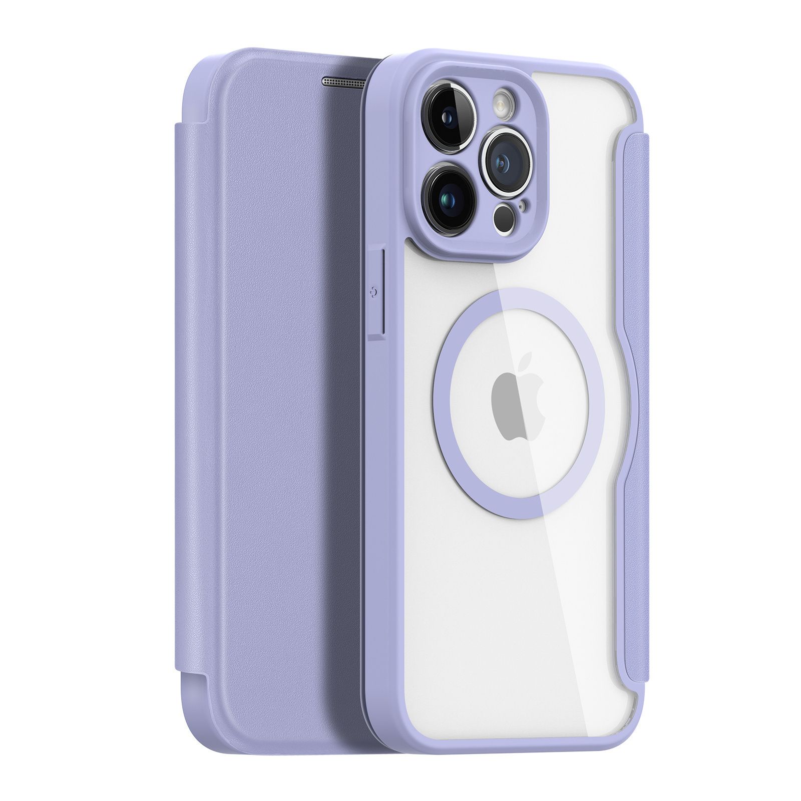 фото Чехол книжка dux ducis для iphone 14 pro max 6.7" (with magsafe) фиолетовый