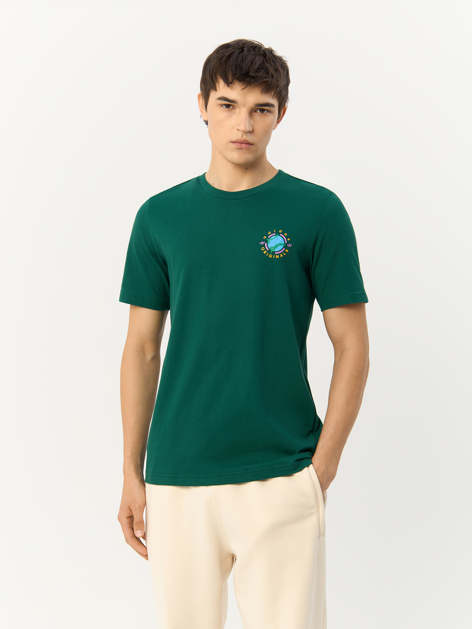 

Футболка мужская Adidas Wander Hour II8471 зеленая M, Зеленый, Wander Hour