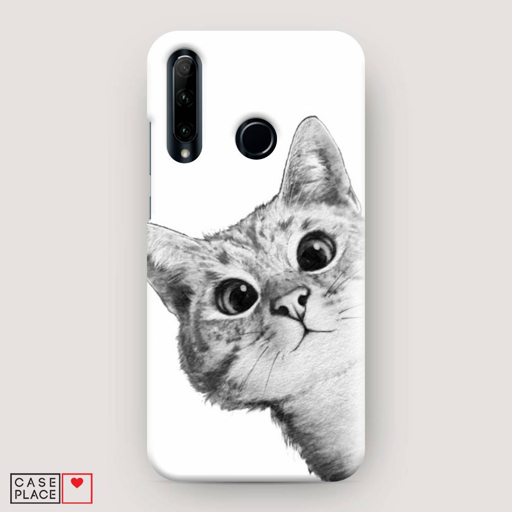 

Чехол Awog "Кот рисунок черно-белый" для Honor 10i, 68820-1