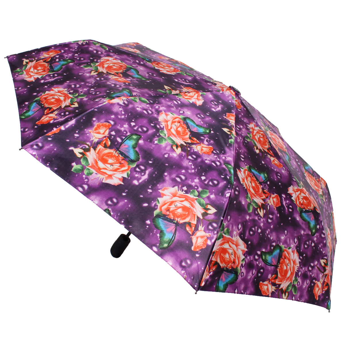 Зонт складной женский автоматический Zemsa 112191 ZM фиолетовый