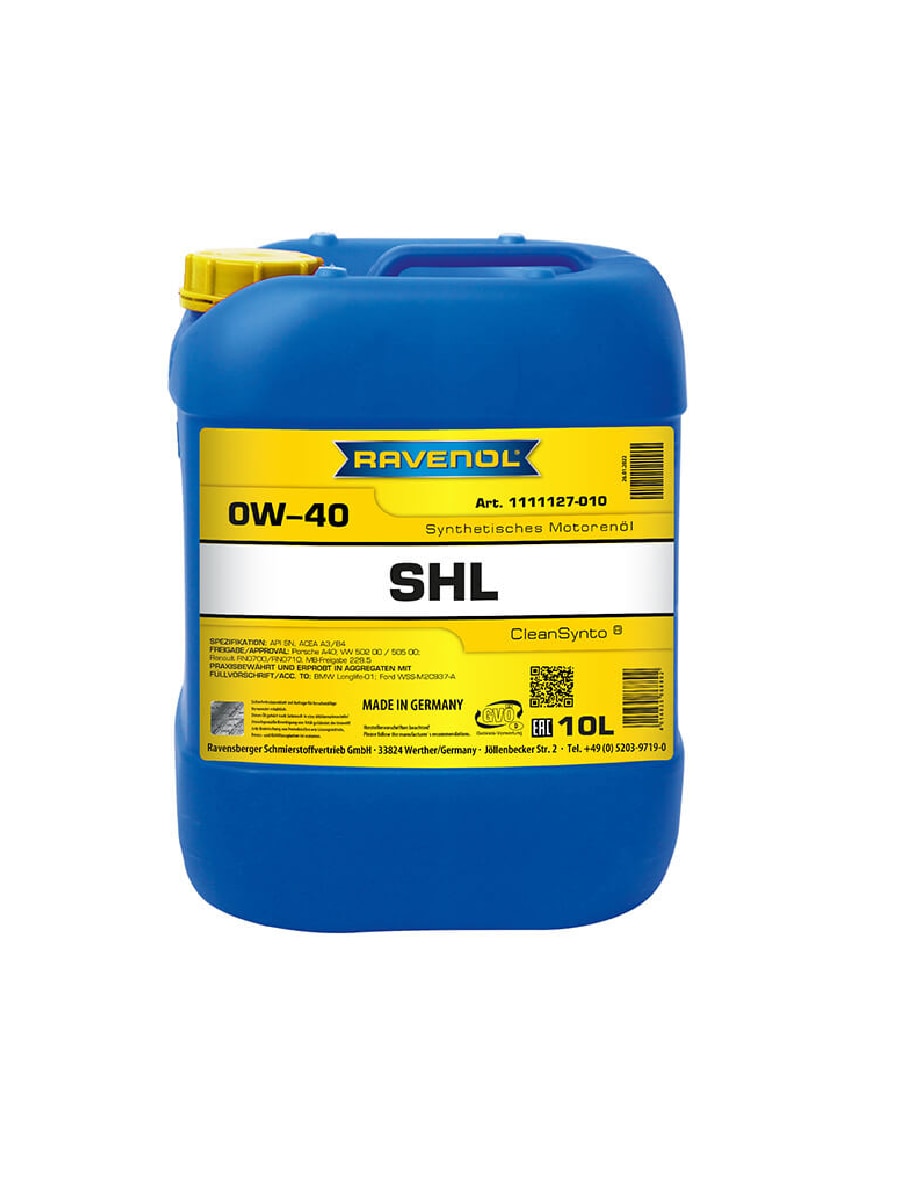 фото Моторное масло ravenol shl 0w40 10 л