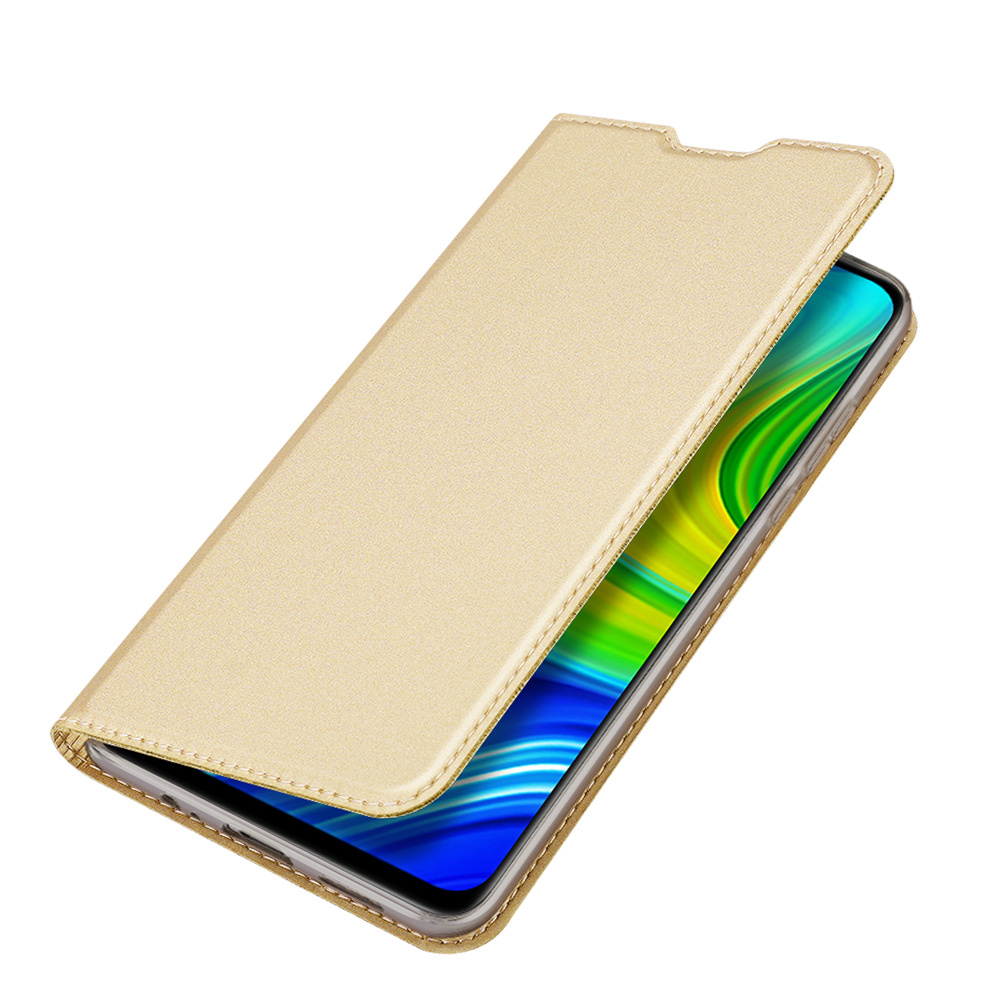 фото Чехол книжка dux ducis для xiaomi redmi note 9 / 10x 4g, skin series, золотой