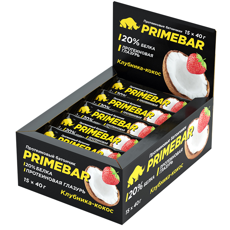 фото Протеиновые батончики primebar primebar, 15 шт*40 гр, вкус: шоколад