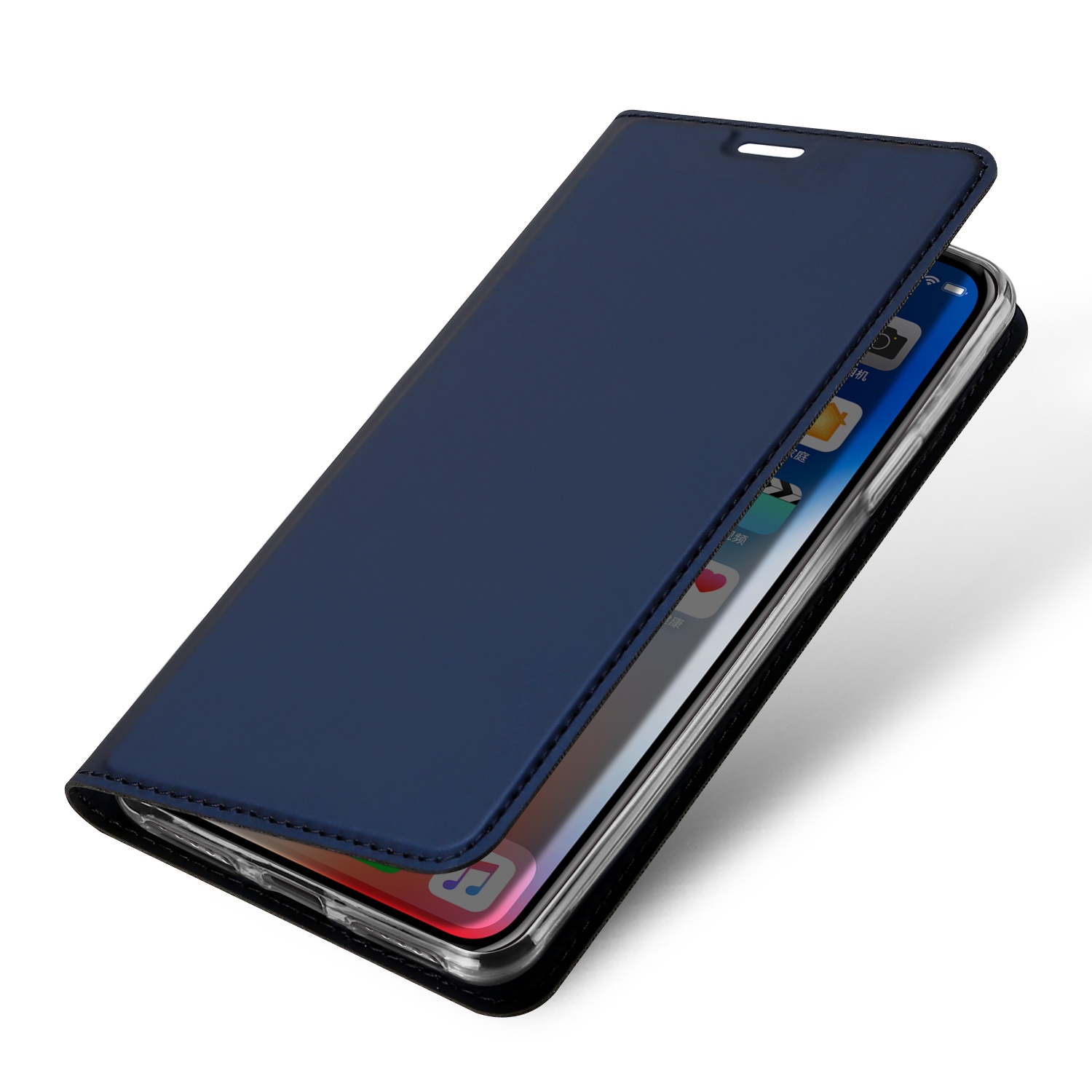 фото Чехол книжка dux ducis для iphone xr 6.1 skin series синий