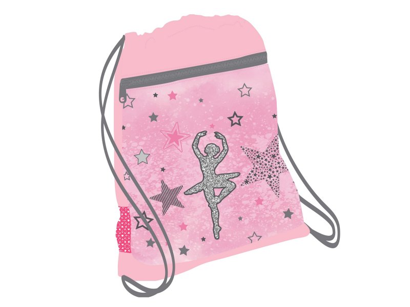 фото Сумка для обуви belmil pink ballerina, с карманом на молнии, с сеткой, 43х45 см