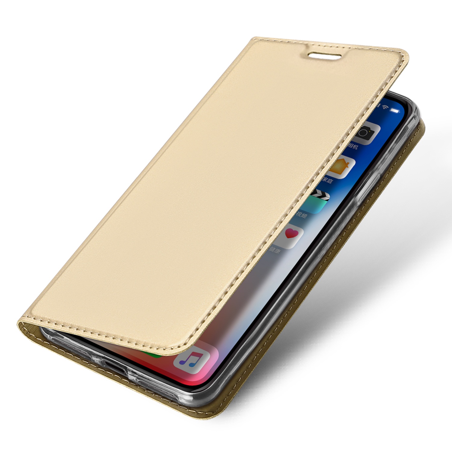 фото Чехол книжка dux ducis для iphone xr 6.1 skin series золотой