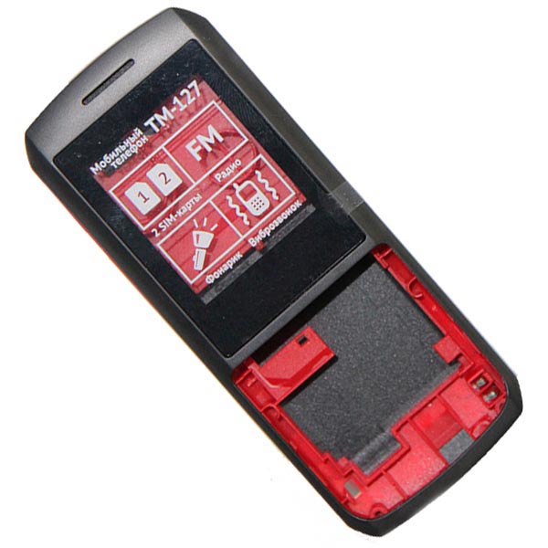 Корпус Promise Mobile для смартфона teXet TM-127 черный, красный