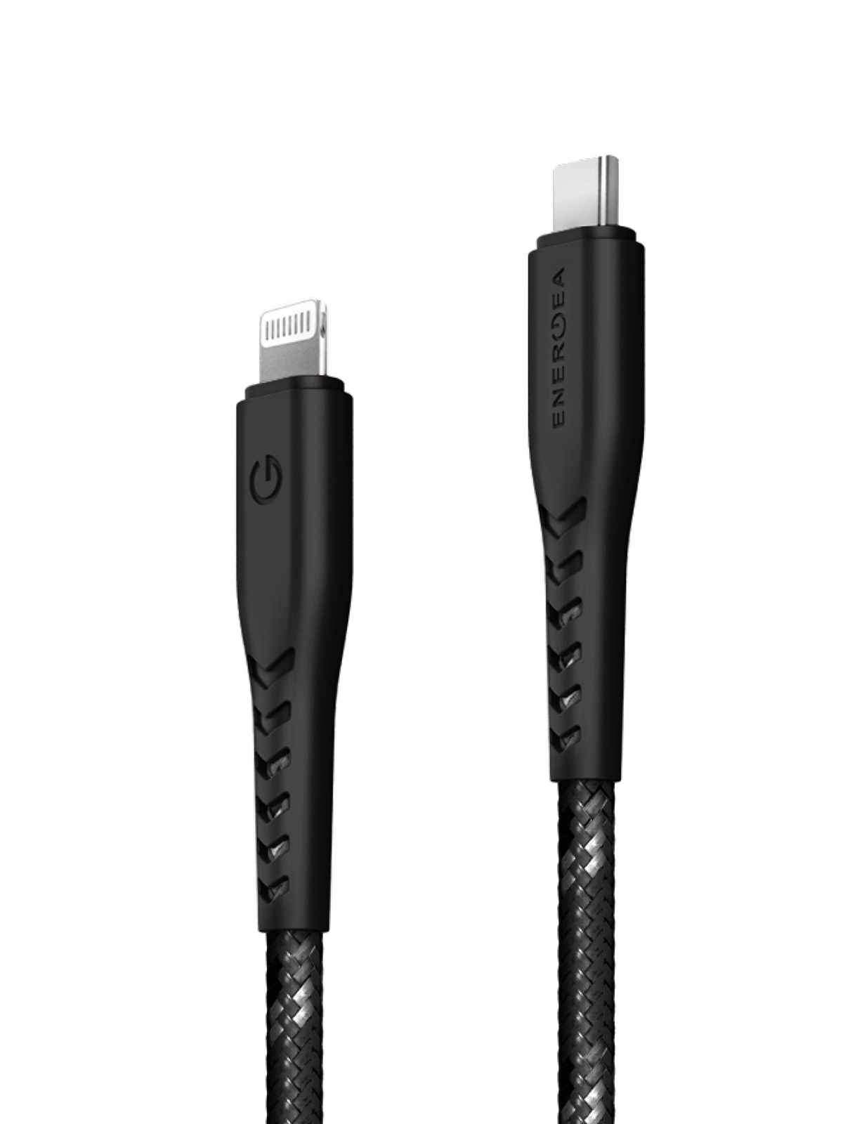 Переходник Lightning-USB Type-C EnergEA NyloFlex USB-C to Lightning 0.3 м черный