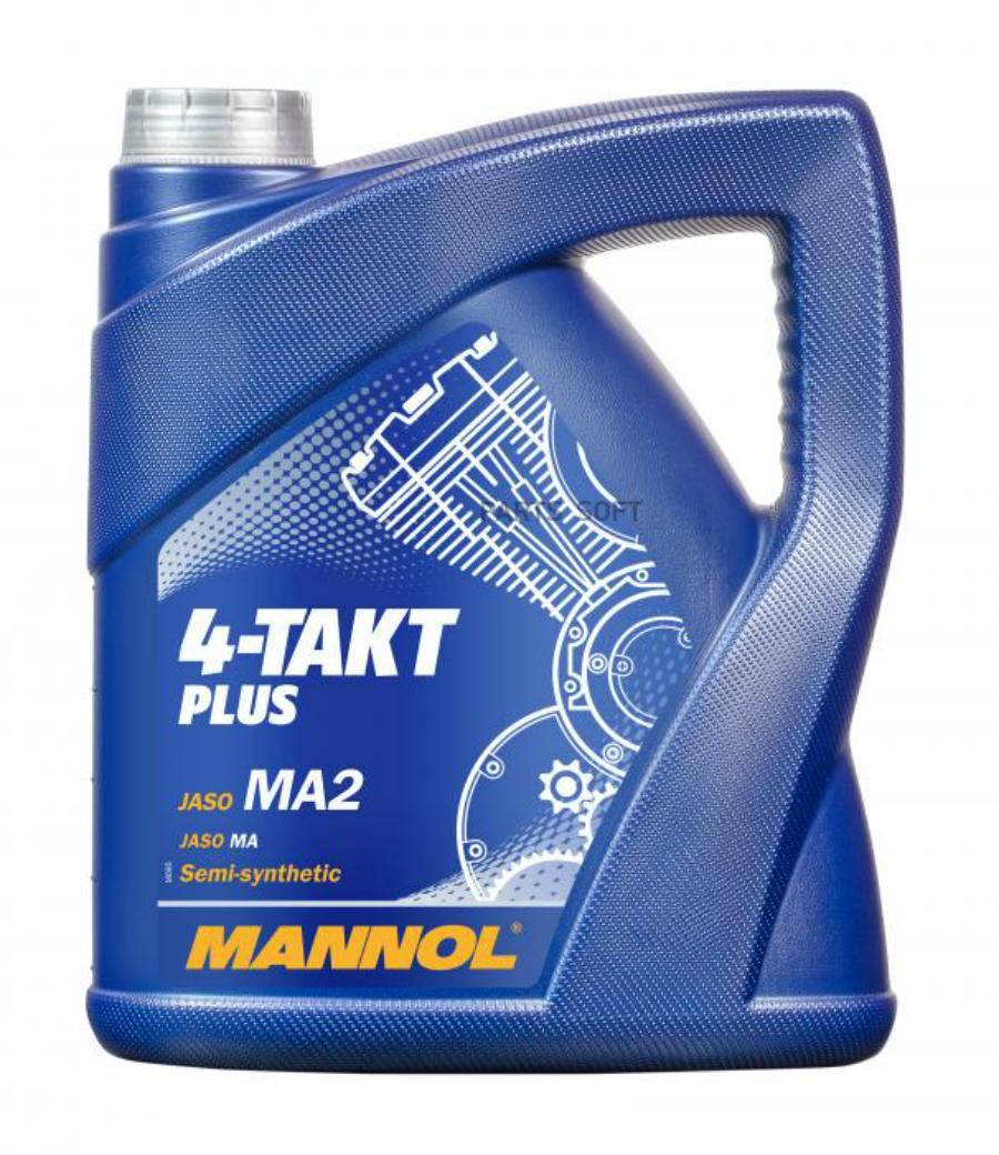 Моторное масло MANNOL синтетическое 4-Takt Plus 10W40 4л