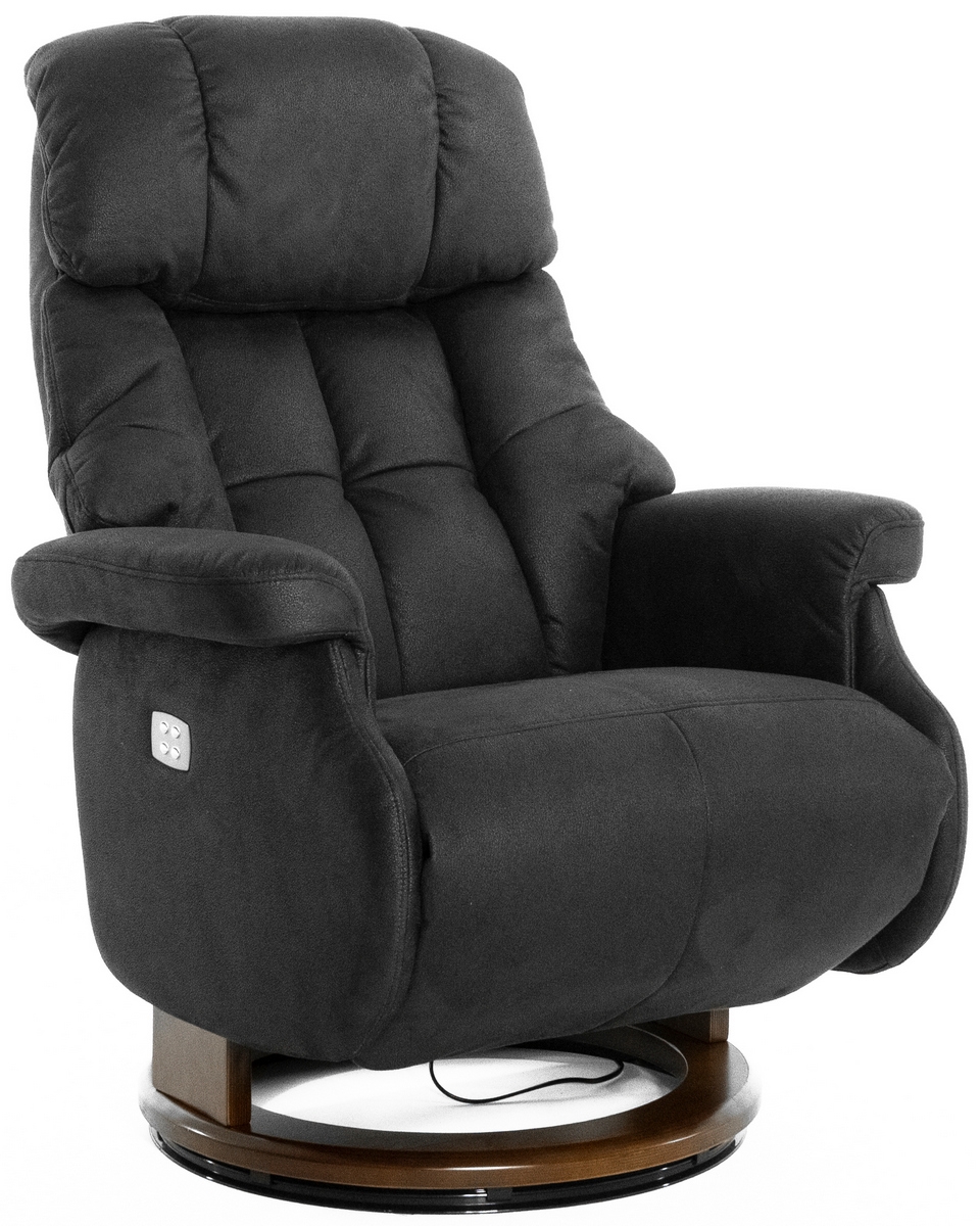 Кресло электрореклайнер Falto Relax Lux Electro S16099RWB - темно-серое нубук 124300₽