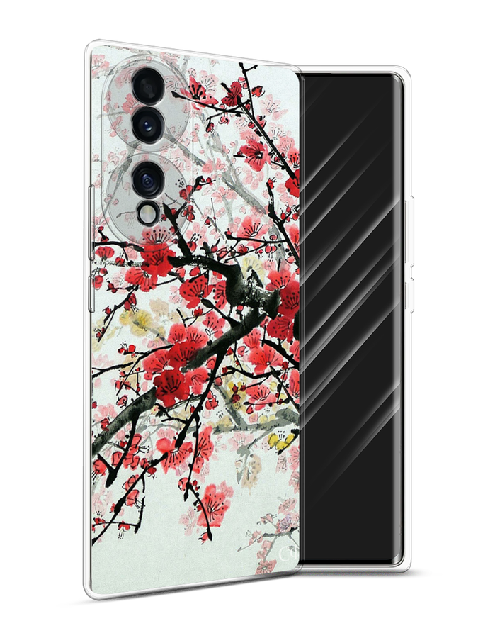 

Чехол Awog на Honor 70 "Сакура", Разноцветный, 6108250-4