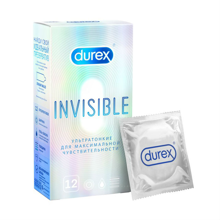 Купить Презервативы Durex Invisible ультратонкие 12 шт.