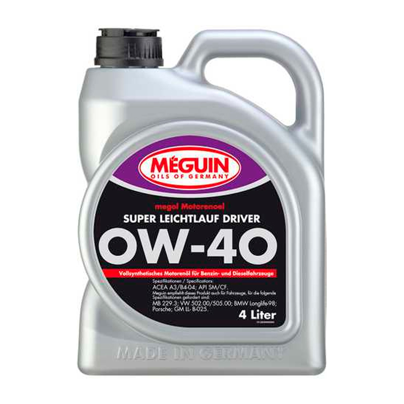 

Моторное масло Meguin Super Leichtlauf Driver 0W40 4 л