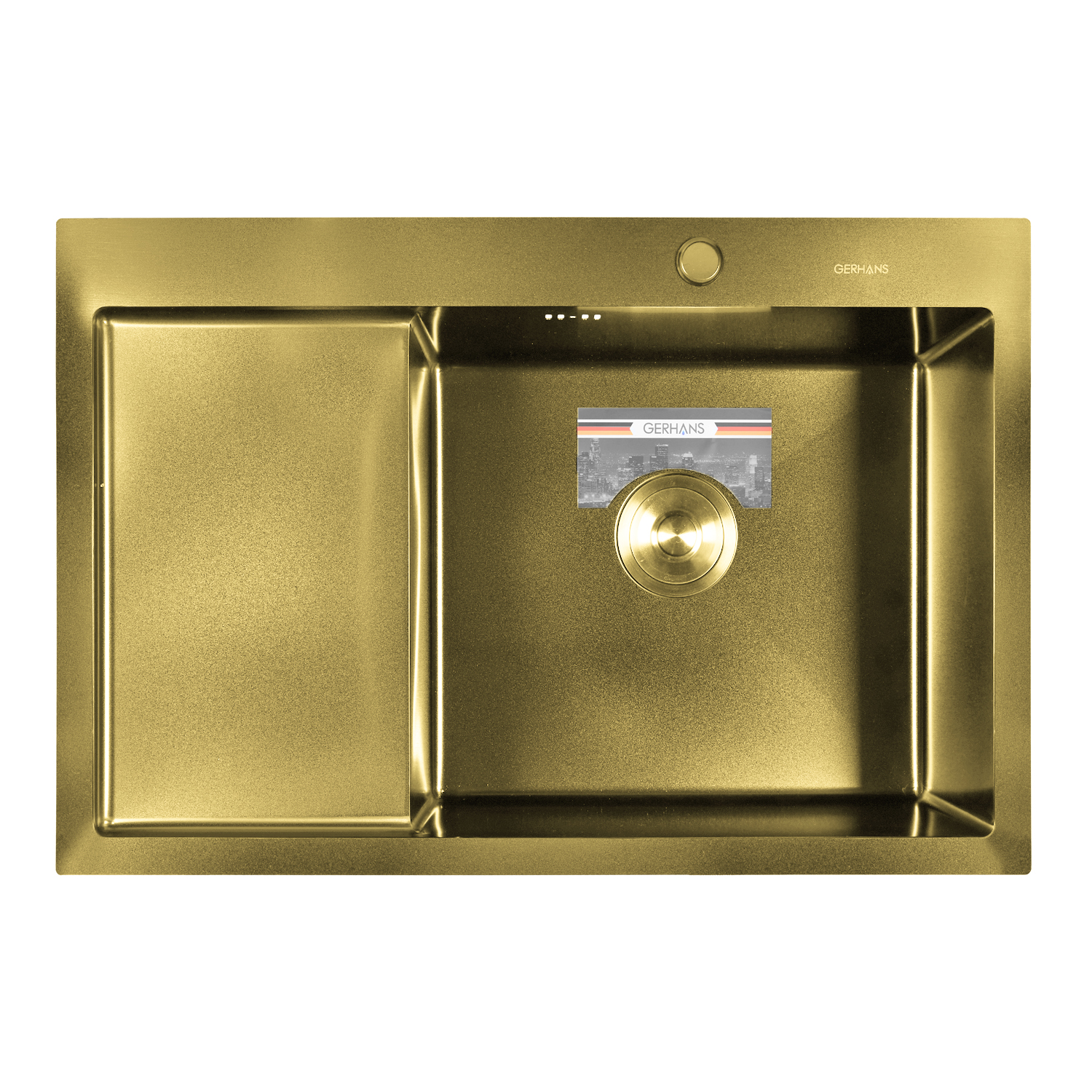 Кухонная мойка из нержавеющей стали Gerhans 7851G-R с PVD покрытием шумовка из нержавеющей стали h 25 5 см золотой