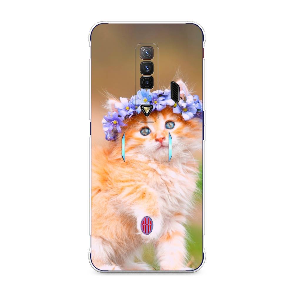 

Чехол Awog на ZTE Nubia Red Magic 7 / ЗТЕ Нубиа Ред Мэджик 7 "Рыжий кот в венке", Разноцветный, 135950-1