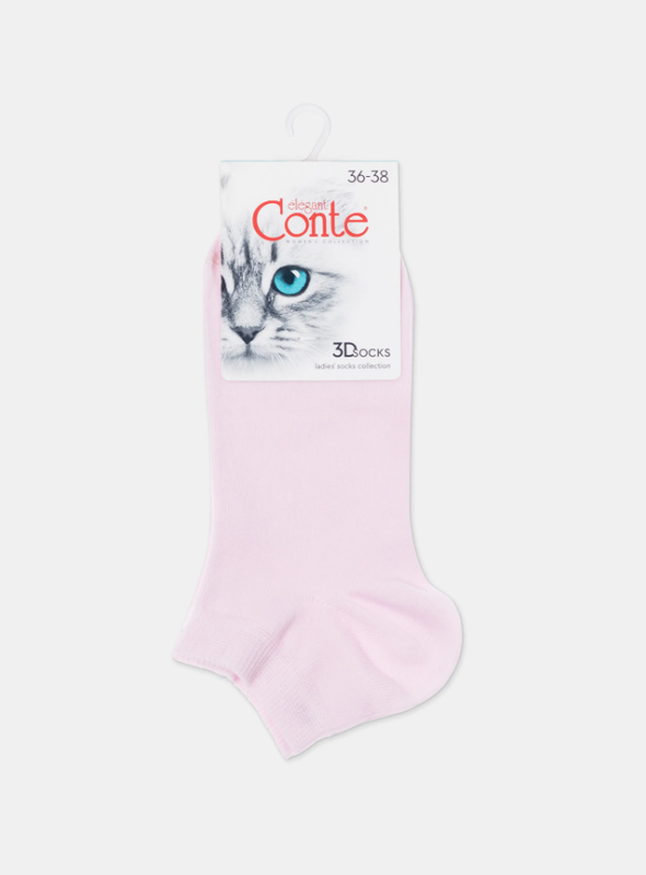 Носки женские Conte Elegant 24С-3СП 3DSOCKS короткие розовые 25-27