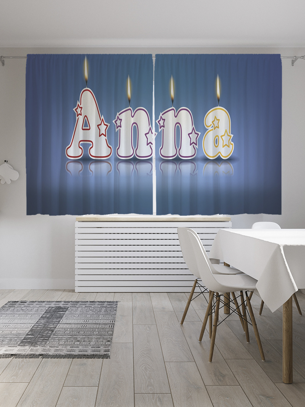 

Шторы JoyArty с фотопечатью "Анна" из сатена, 290х180 см, Анна