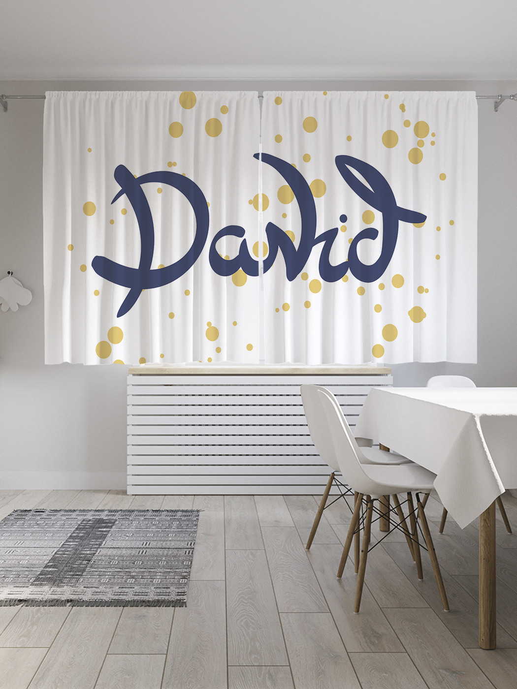 

Шторы JoyArty с фотопечатью "Давид" из сатена, 290х180 см, Давид