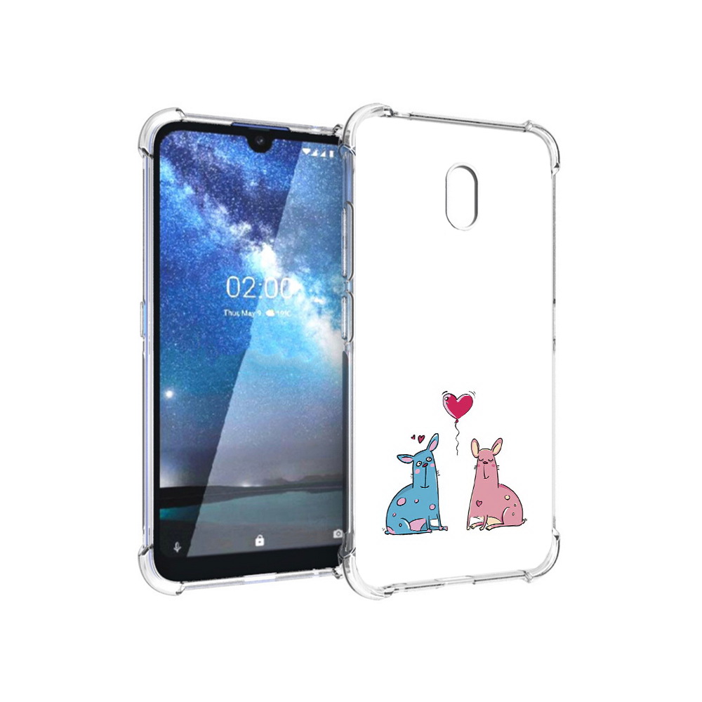 

Чехол MyPads Tocco для Nokia 2.2 Лама любовь (PT134721.103.102), Прозрачный, Tocco