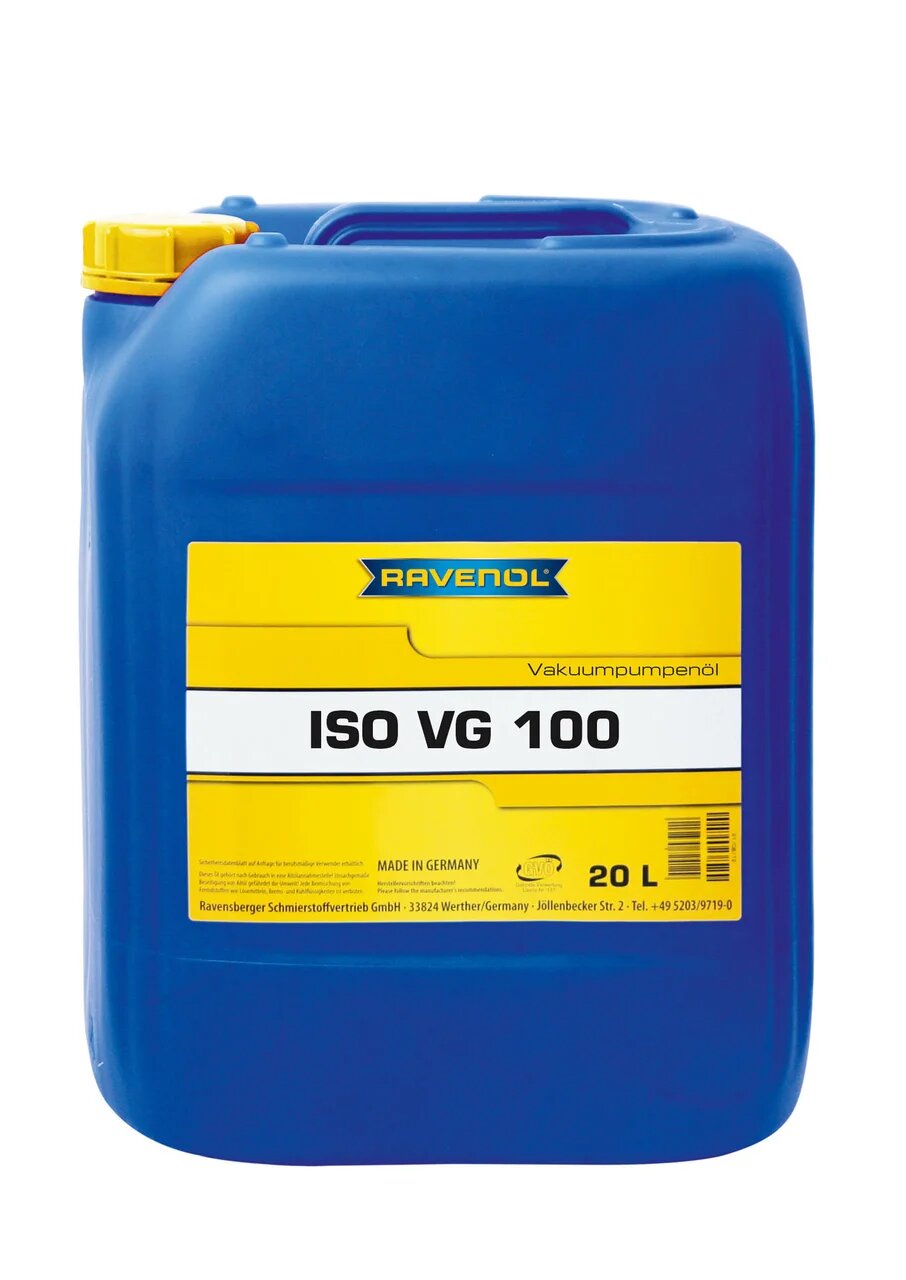 Вакуумное масло RAVENOL Vakuumpumpenoel ISO VG 100 (20л)